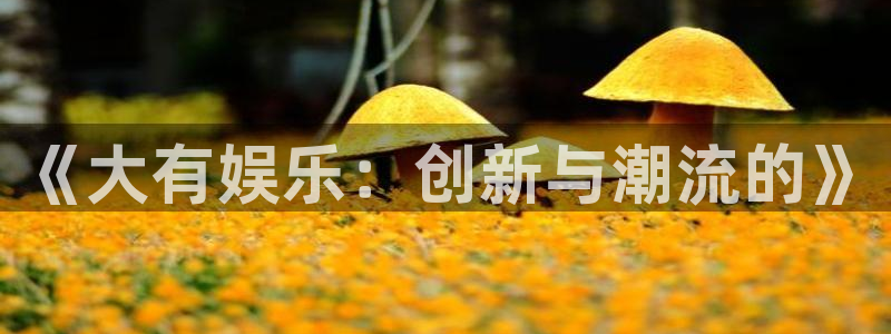 彩名堂免费：《大有娱乐：创新与潮流的》